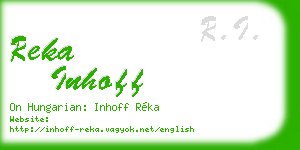 reka inhoff business card